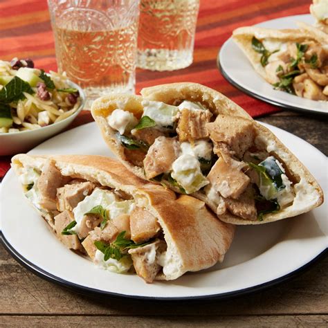 Mediterranean Grilled Chicken White Pita - calories, carbs, nutrition