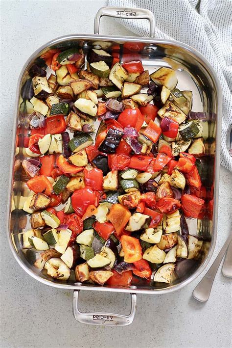 Mediterranean Roasted Vegetables - calories, carbs, nutrition