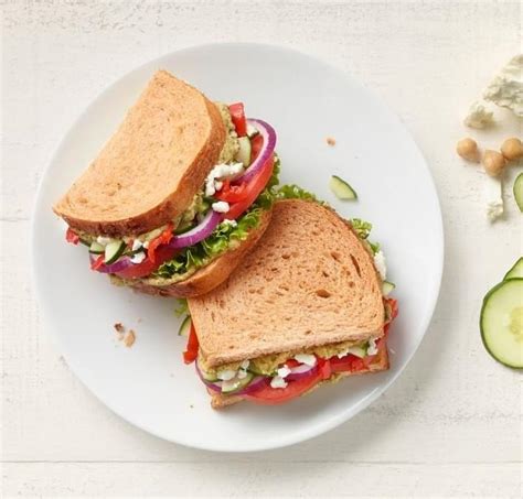 Mediterranean Vegetable Sandwich - calories, carbs, nutrition