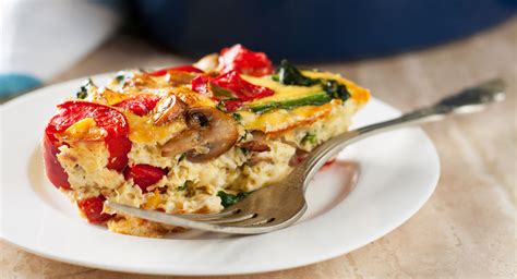 Mediterranean Vegetable Strata - calories, carbs, nutrition