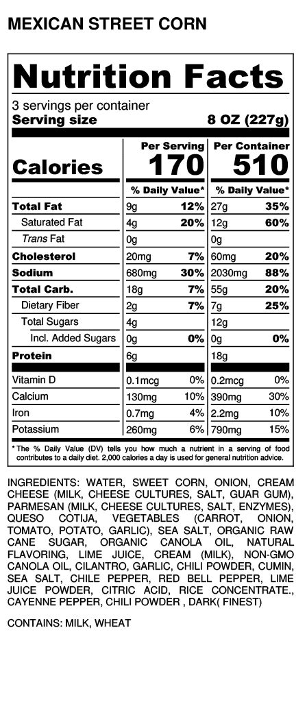 Mexi-Corn - calories, carbs, nutrition