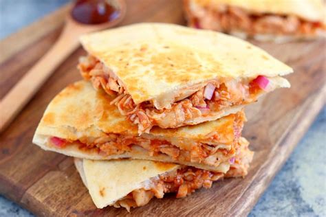 Mexican BBQ Chicken Machaca Quesadilla - calories, carbs, nutrition