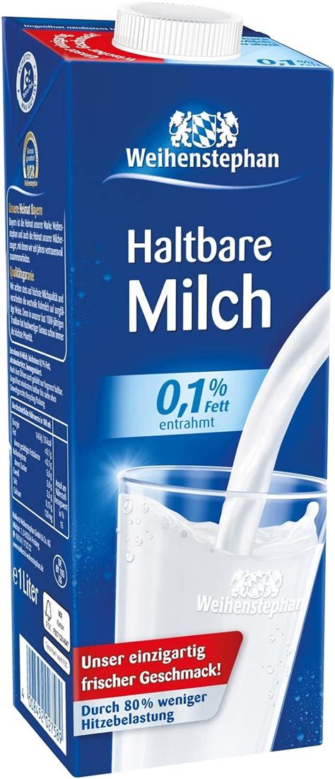 Milch 0, 1% - calories, carbs, nutrition