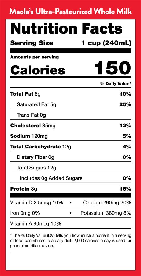 Milk Whole 1/2 Pint - calories, carbs, nutrition