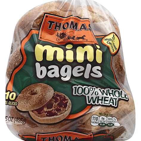 Mini Bagel 100% Whole Wheat - calories, carbs, nutrition