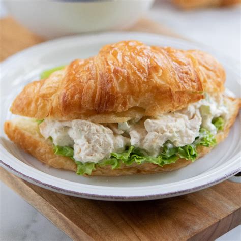 Mini Chicken Salad on Croissant - calories, carbs, nutrition