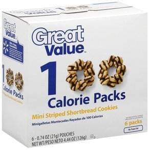 Mini Striped Shortbread Cookies - calories, carbs, nutrition