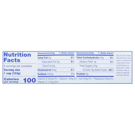 Mixed Fruit in Black Cherry - calories, carbs, nutrition