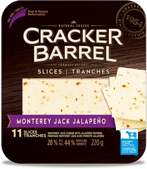 Monterey Jack Cheesewith Jalape?o Peppers - calories, carbs, nutrition