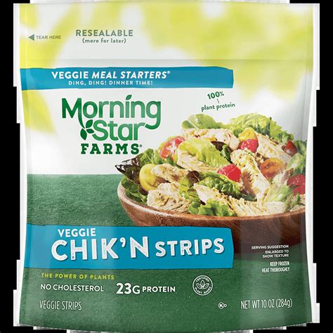 MORNINGSTAR FARMS Veggie Sweet and Sour Chik'n, frozen, unprepared - calories, carbs, nutrition