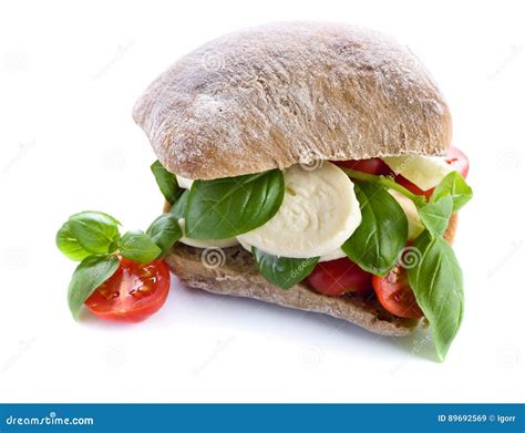 Mozzarella Ciabatta - calories, carbs, nutrition