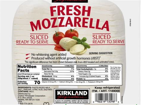 Mozzarella - calories, carbs, nutrition