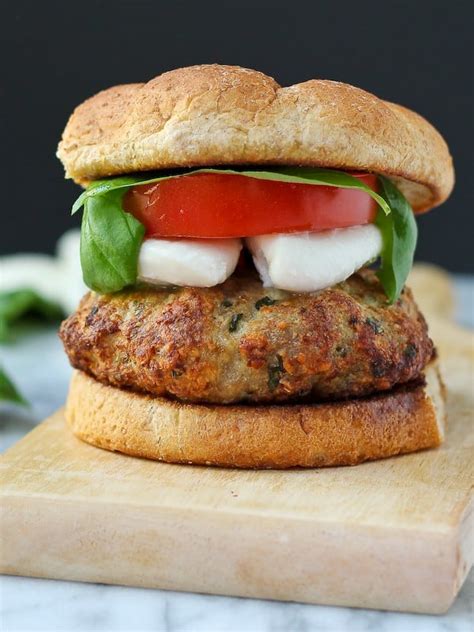 Mozzarella Stuffed Turkey Burgers - calories, carbs, nutrition