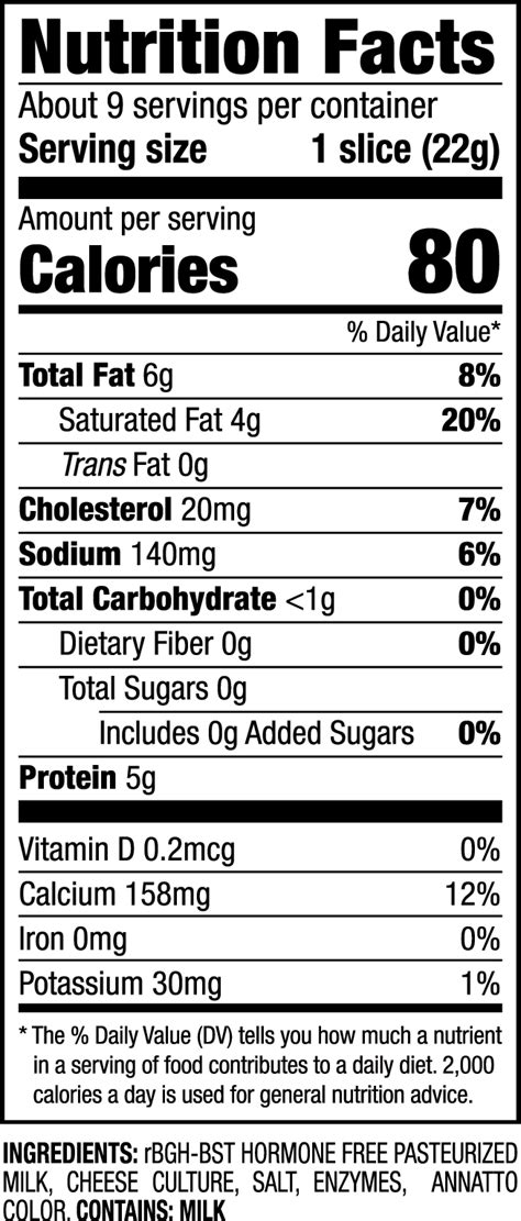 Muenster Cheese - calories, carbs, nutrition