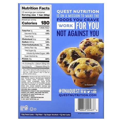 Muffin Bar - calories, carbs, nutrition