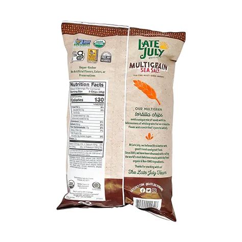 Multigrain Sea Salt Tortilla Chips - calories, carbs, nutrition