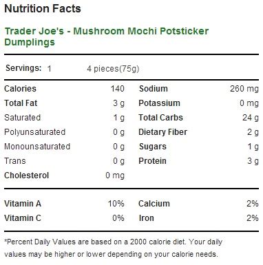 Mushroom Mochi - calories, carbs, nutrition