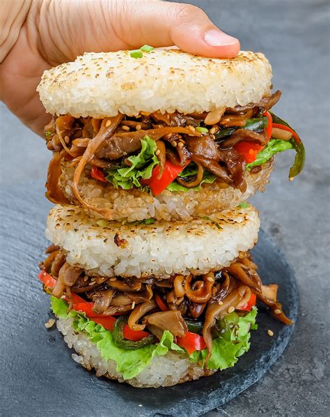 Mushroom Rice Burger - calories, carbs, nutrition