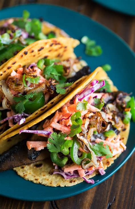 Mushroom Soy Tacos with Roasted Salsa and Jicama Kale Slaw (107148.0) - calories, carbs, nutrition