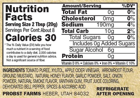 Mustard BBQ Sauce - calories, carbs, nutrition