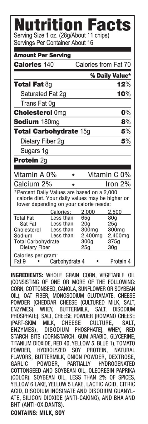 Nachos Vegetable (Bostwick) - calories, carbs, nutrition