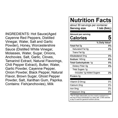 Nashville Sauce - calories, carbs, nutrition