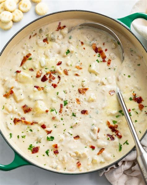 New England Clam Chowder, with Bacon - calories, carbs, nutrition