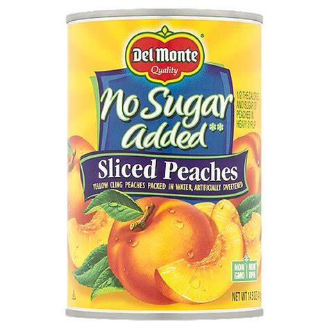 No Sugar Added Peaches - calories, carbs, nutrition