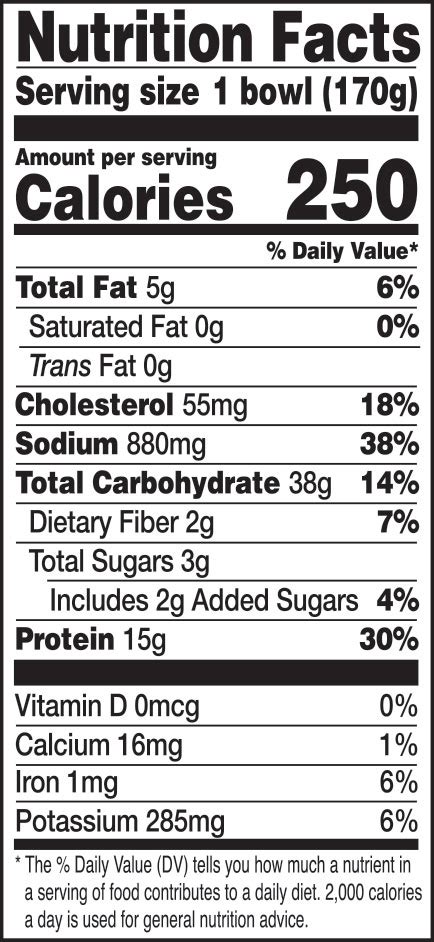 Noodle Bowl Vegetable Blend #1 - calories, carbs, nutrition