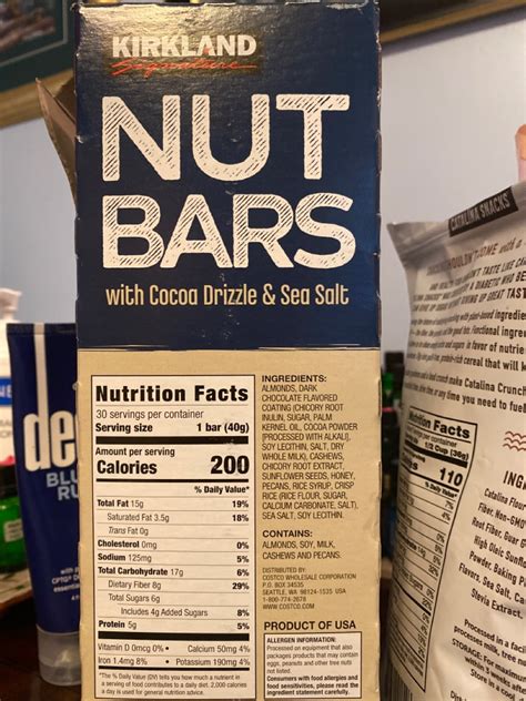Nut Bar - calories, carbs, nutrition