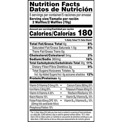 Nutri-Grain Blueberry Waffles - calories, carbs, nutrition