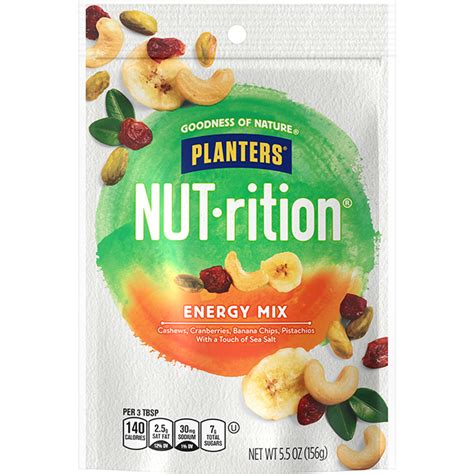 Nutrition Energy Mix Nuts - calories, carbs, nutrition