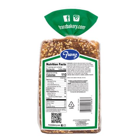 Oats & Nuts Bread - calories, carbs, nutrition