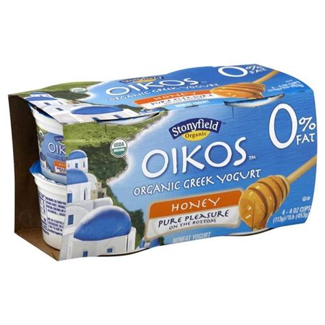 Oikos Organic Greek Yogurt Honey - calories, carbs, nutrition