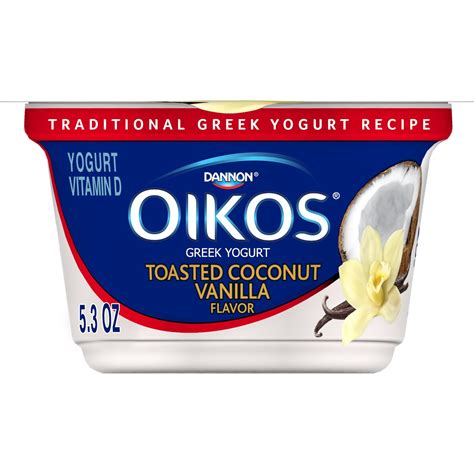 Oikos Toasted Coconut Vanilla Yogurt - calories, carbs, nutrition