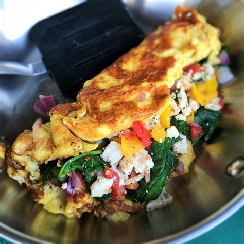 Omelet Spinach - calories, carbs, nutrition