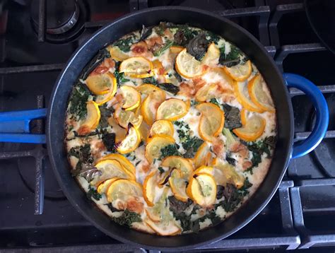 Onion & Summer Squash Frittata - calories, carbs, nutrition