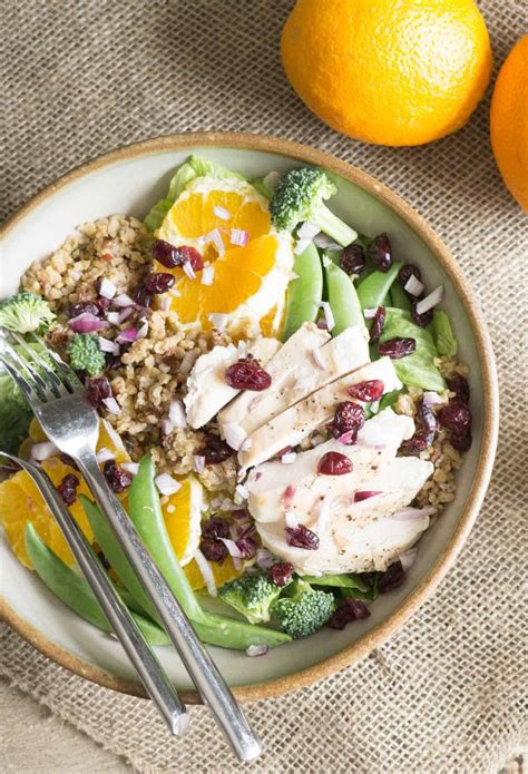 Orange Almond Quinoa Chicken Salad - calories, carbs, nutrition