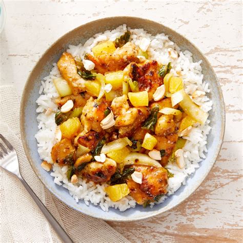 Orange Ginger Chicken Stir Fry with Jasmine Rice - calories, carbs, nutrition