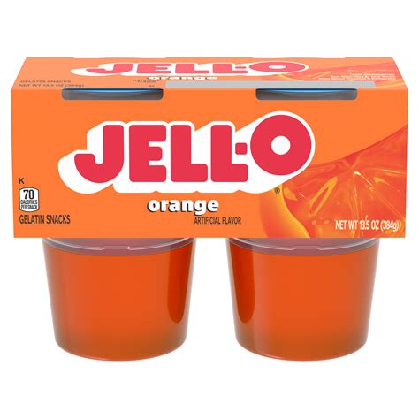 Orange Jell-O Cup Parfait - calories, carbs, nutrition