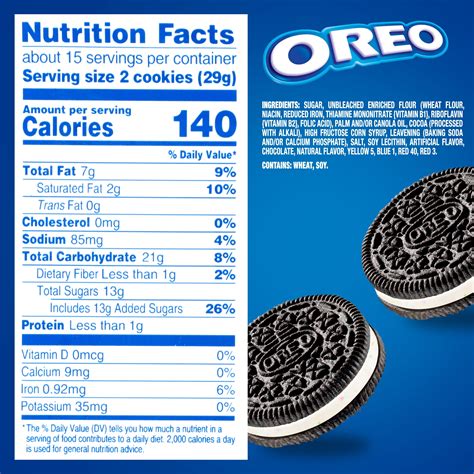 Oreos - calories, carbs, nutrition