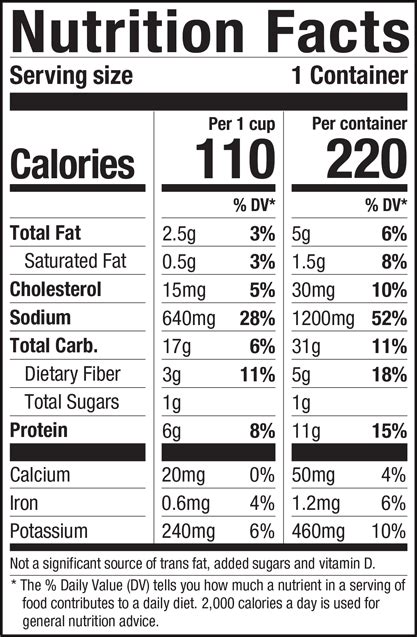 Organic Chicken and Wild Rice Soup - calories, carbs, nutrition
