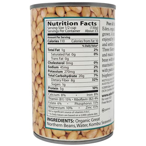 Organic Great Northern Beans - calories, carbs, nutrition