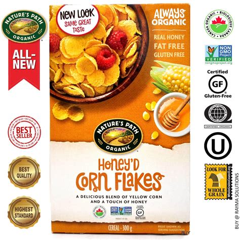 Organic Honey'd Corn Flakes - calories, carbs, nutrition