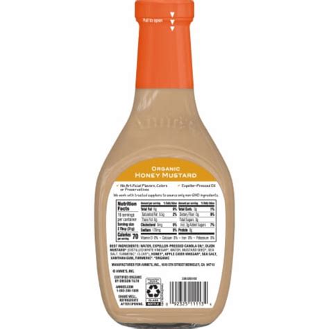 Organic Honey Mustard Dressing (63369.0) - calories, carbs, nutrition