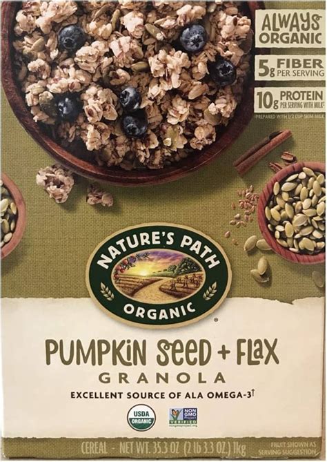 Organic Pumpkin Flax Granola (63624.1) - calories, carbs, nutrition