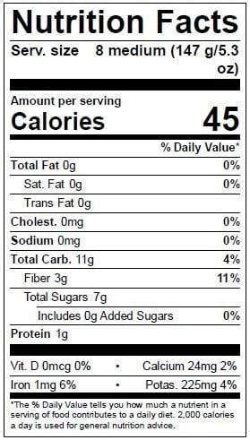 Organic Strawberries - calories, carbs, nutrition