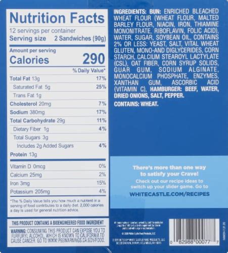 Original Slider - calories, carbs, nutrition