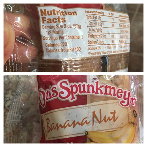 Otis Spunkmeyer Banana Nut Muffin - calories, carbs, nutrition