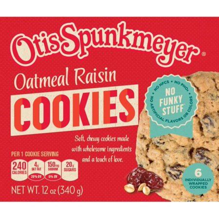 Otis Spunkmeyer Oatmeal Raisin Cookie 133 Ounce - calories, carbs, nutrition